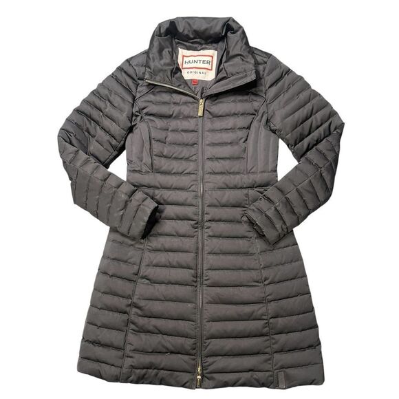 Hunter Refined Down Coat Black Size Small - Picture 1 of 15